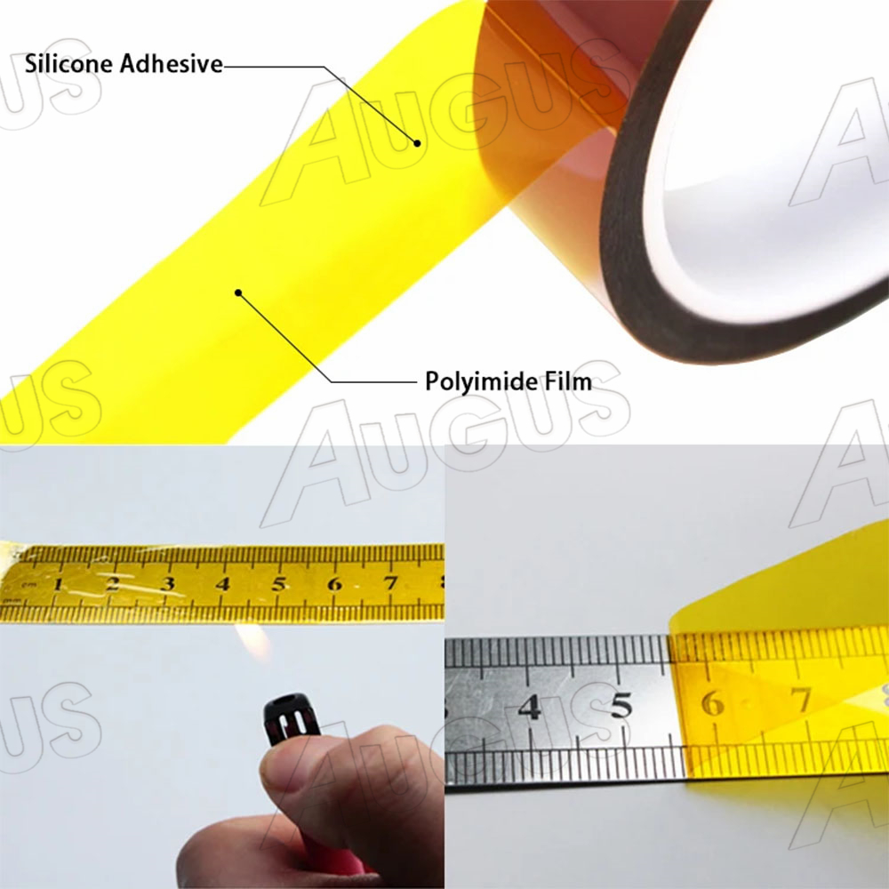 High Heat Kaptons Poylimide Adhesive Tape for PCB Board Processing, Pi Film With Silicone, Yellow Color