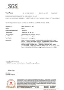 AUGUS Adhesive testing (RoHS + SGS)