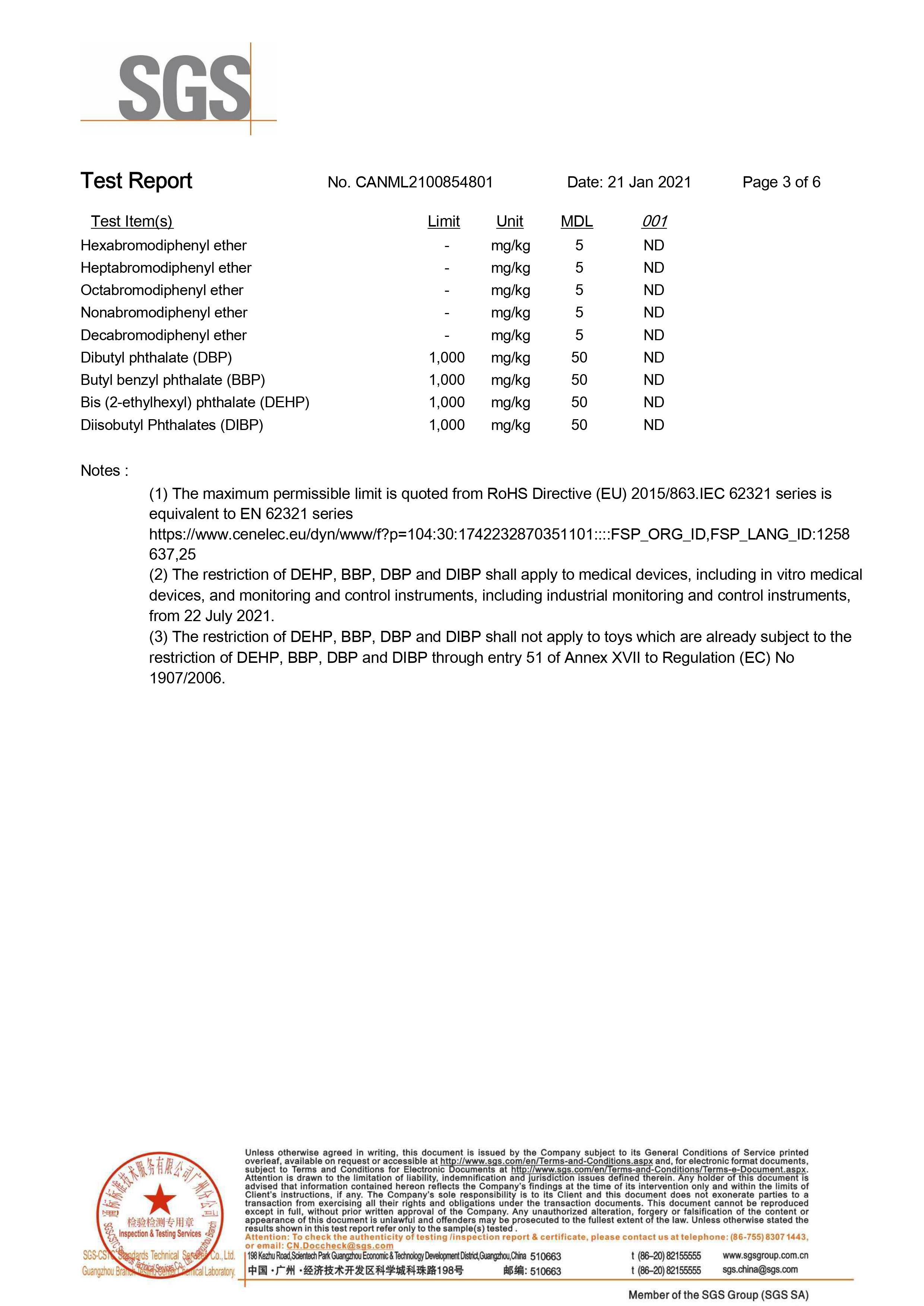 AUGUS Adhesive testing (RoHS + SGS)