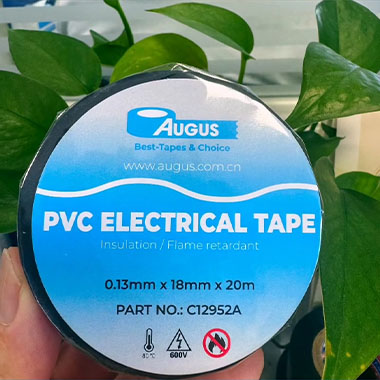 Cinta aislante de vinilo de PVC negra Augus